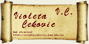 Violeta Čeković vizit kartica
